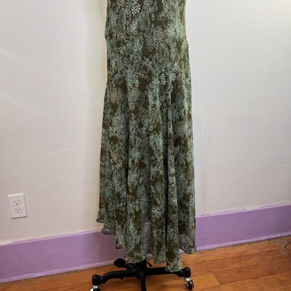 Vintage Y2K Evan Picone Asymmetric Floral Maxi Dress Fairy Ethereal 12 - Picture 5 of 10